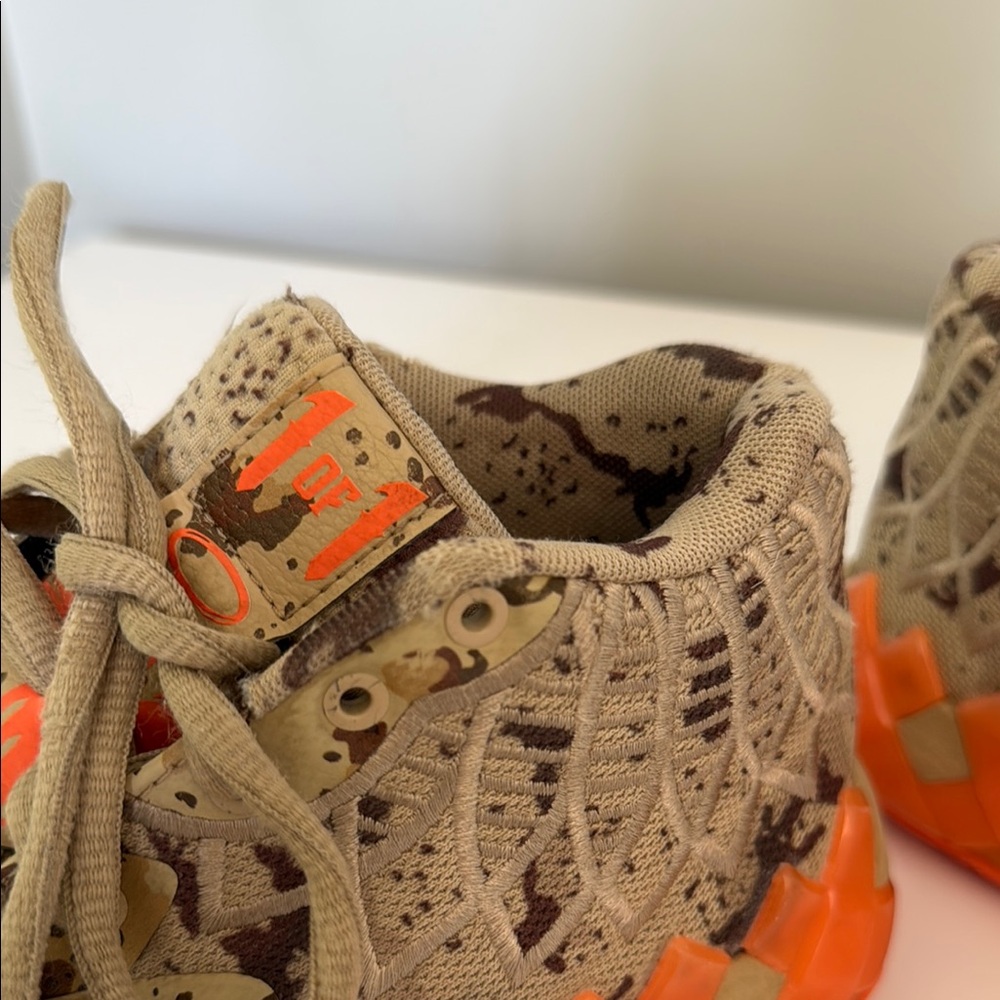 Puma Kids LaMelo Ball Tan and Orange Camouflage Sneakers - Picture 12 of 12